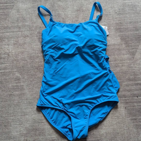 Jantzen blue one piece swimsuit - Picture 1 of 6